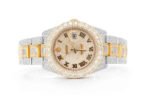 MOISSANITE ROLEX WATCH 36MM DATEJUST 2 TONE AUTOMATIC FULL ICED VVS 19.40CT