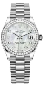 Rolex Datejust 31 White Gold Mother-of-Pearl Diamond Dial Diamond Bezel Women's Watch M278289RBR-0005