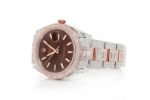 ROLEX ICED OUT WATCH 41MM TWO TONE WITH BROWN DIAL STAINLESS STEEL MOISSANITE 20.00CT - Image 4