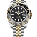 Rolex GMT Master ll Yellow Gold and Stainless Steel Black Dial Jubilee Bracelet Men's Watch M126713GRNR-0001
