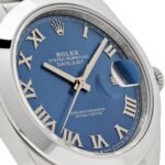 Rolex Datejust 41 Stainless Steel Blue Roman Dial Jubilee Bracelet Men's Watch M126300-0018 - Image 7