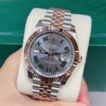 Rolex Datejust 41 Steel and Everose Gold Wimbledon Green Dial Jubilee Men's Watch M126331-0016 - Image 5