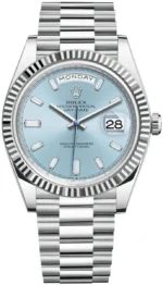 Rolex Day-Date 40 Platinum Ice-Blue Diamond Dial Men's Watch M228236-0006