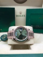 Rolex Day-Date 40 18k Everose Gold Olive Green Dial 60th Anniversary Men's Watch M228235-0025 - Image 10