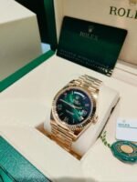 Rolex 2024 Day-Date m128238-0118 Green Dial Yellow Gold Bracelet - Image 5