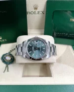 Rolex Datejust 41'Mint Green' 126334 Steel & White Gold - Image 6