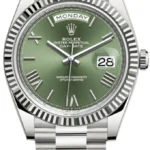 Rolex Day-Date 40 18K White Gold Olive Green Dial Men's Watch M228239-0033