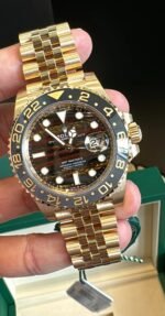 Rolex GMT-Master II 18K Yellow Gold Tiger Eye Dial Jubilee Bracelet - Image 4