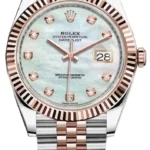 Rolex Datejust 41 Steel and Everose Gold Mother of Pearl Diamond Jubilee Men's Watch M126331-0014