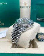 Rolex Datejust 41 Green Dial Oystersteel and White Gold Men's Watch 126334 - Image 9