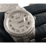Rolex Datejust 116622 White Gold Diamond Dial Iced Out Replica - Image 2