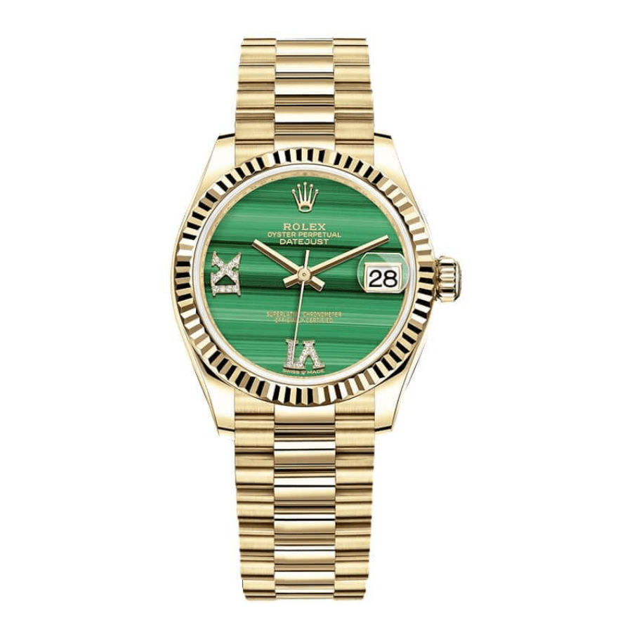 Rolex-Datejust-Gold-Green-Dial-Replica.png Rolex Datejust Gold Green Dial Replica - Image 1