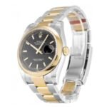 Rolex Datejust Yellow Gold Black Dial 116203 Oyster Replica - Image 2