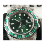 Rolex Submariner Hulk 116610LV Diamond Green Dial Iced Out Replica - Image 3