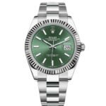 Rolex Datejust 41 Green Dial Oystersteel and White Gold Men's Watch 126334