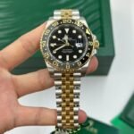 Rolex GMT Master ll Yellow Gold and Stainless Steel Black Dial Jubilee Bracelet Men's Watch M126713GRNR-0001 - Image 6