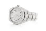 ROLEX DATEJUST ICED OUT 41MM SILVER HEBREW DIAL AUTOMATIC STAINLESS STEEL 23.50CT - Image 2