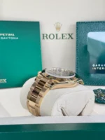 Rolex Cosmograph Daytona Oyster Yellow Gold Green Dial 116508-0013 Replica - Image 7