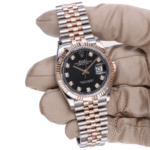 Rolex Datejust 126231. 36mm β Everose Gold Fluted Bezel. Slate Motif Dial with Diamond - Image 2