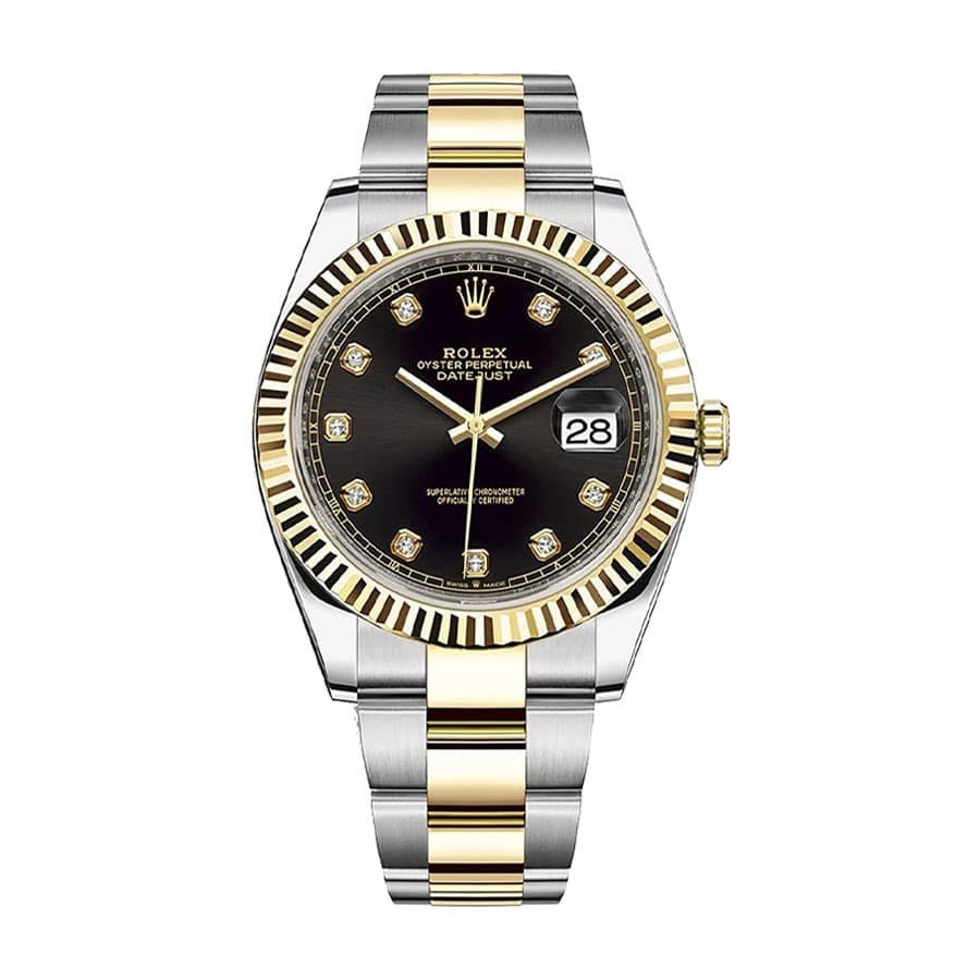 rolex-datejust-126333-yellow-gold-steel-automatic-black-dial-oyster-replica.jpg Rolex Datejust 126333 Replica - Image 1