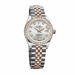 Rolex Datejust 279381RBR Everose Gold Sundust With Diamond Dial Replica - Image 2