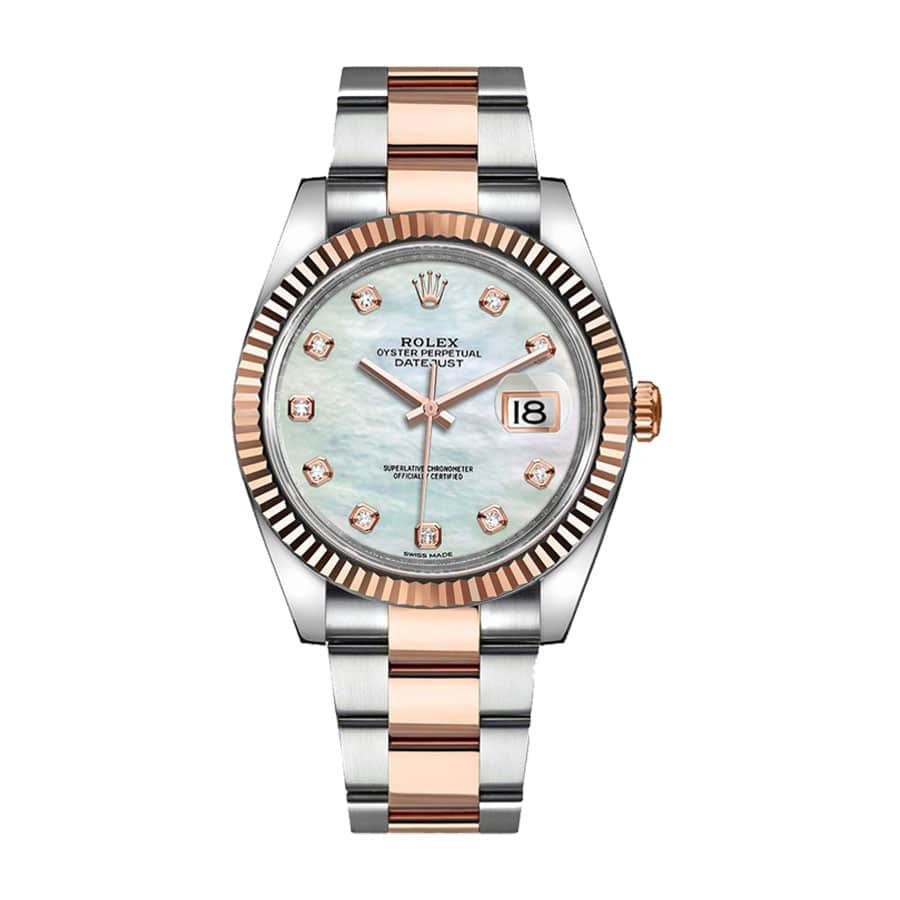 rolex-datejust-41mm-126331-everose-gold-automatic-mother-pearl-diamond-dial.jpg Rolex Datejust 126331-0013 Mother Of Pearl Dial Replica - Image 1