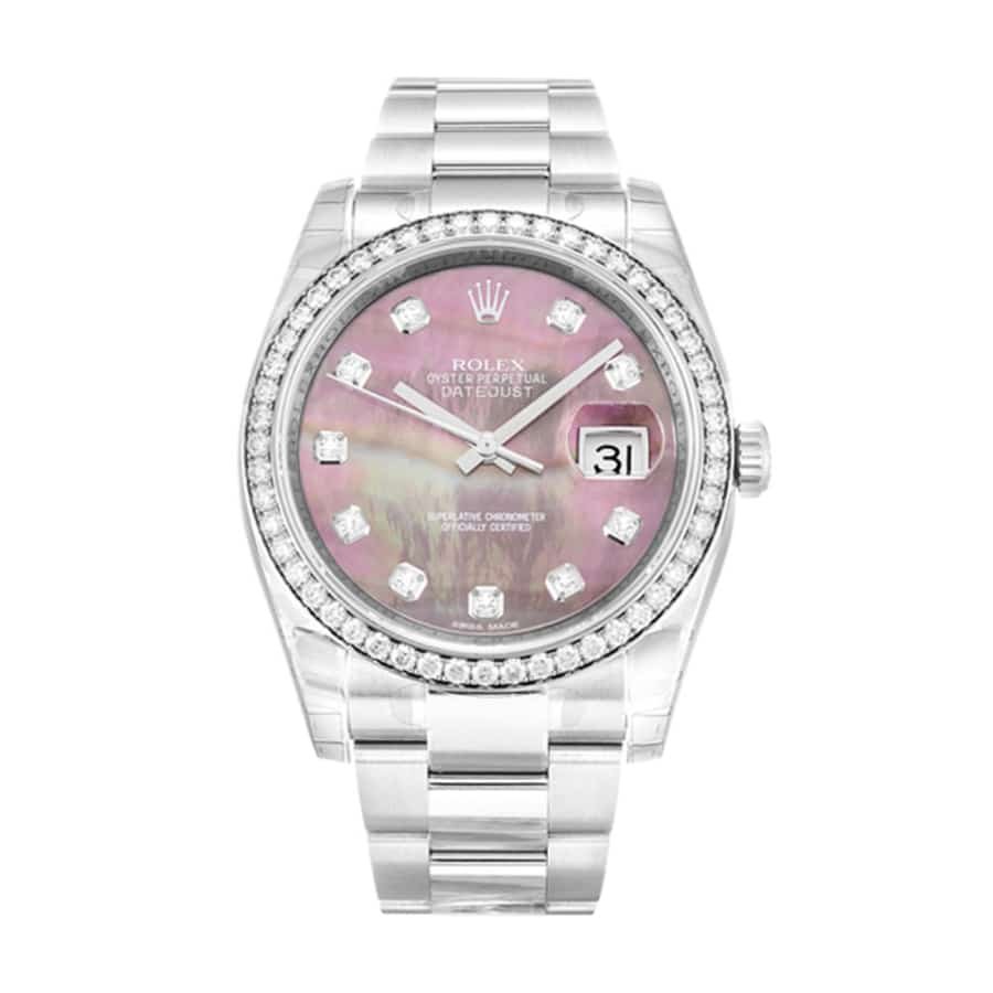 rolex-datejust-diamond-bezel-replica-1.jpg Rolex Datejust Diamond Bezel Pink Dial 116244 Oyster Replica - Image 1
