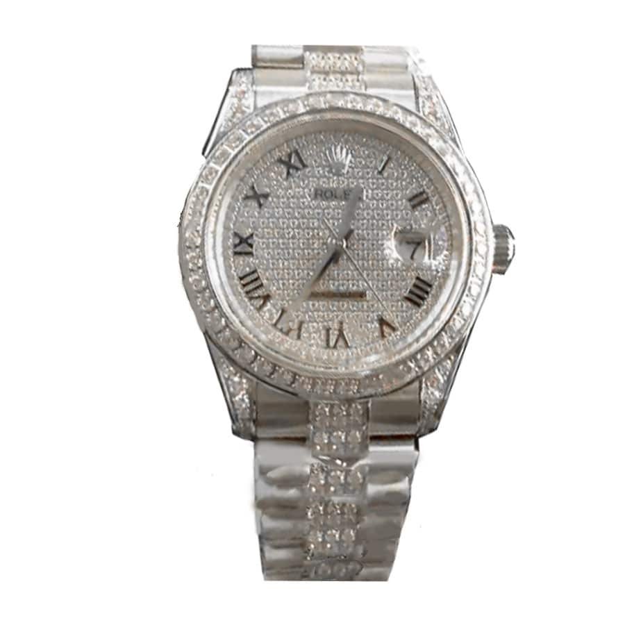 rolex-datejust-white-diamond-dial-iced-out-replica.jpg Rolex Datejust 116622 White Gold Diamond Dial Iced Out Replica - Image 1