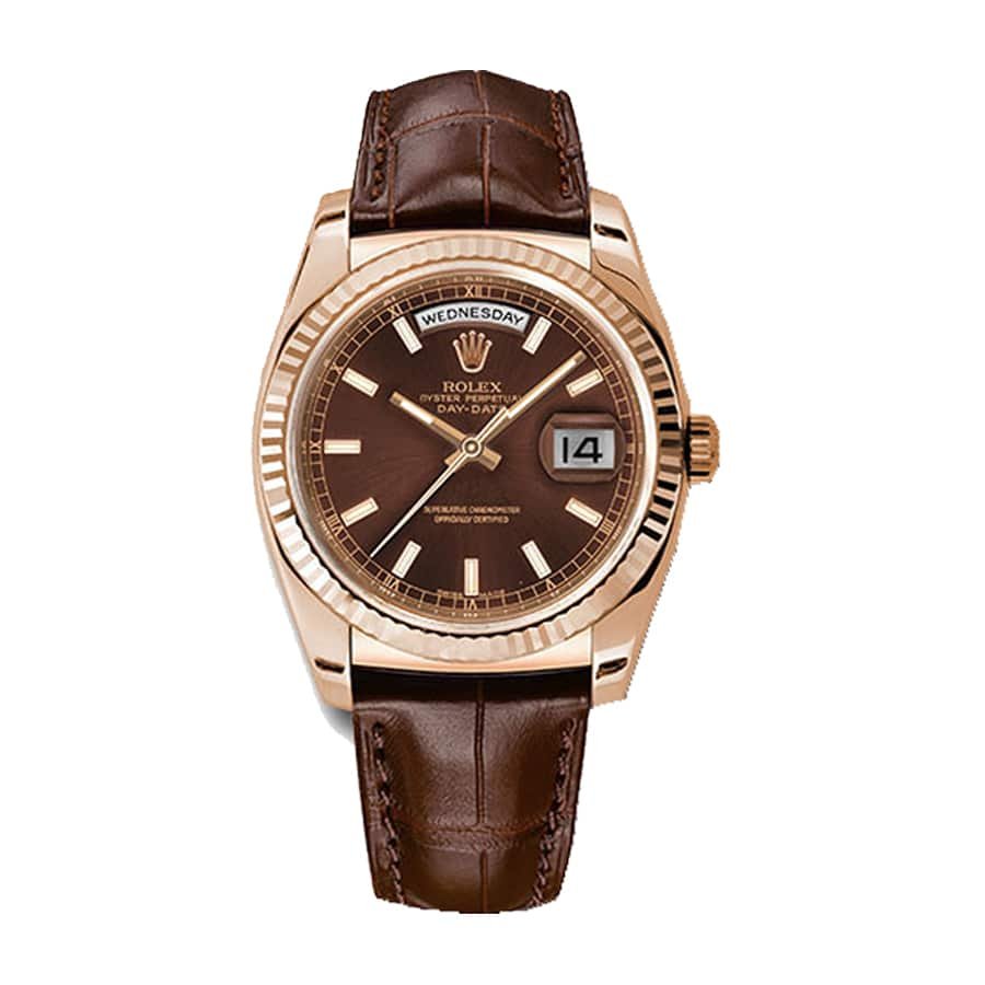 rolex-day-date-118139-1.jpg Rolex Day-Date 118135 V5 Brown Dial Replica - Image 1