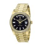 Rolex Day-Date 228398TBR Yellow Gold & Diamonds Black Dial Replica - Image 3