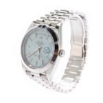 Rolex Day Date Ice Blue Baguette Dial Platinum Presidential 228206 Replica - Image 2