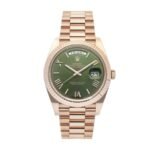 Rolex Day-Date Rose Gold President Green Roman Dial 228235 Replica