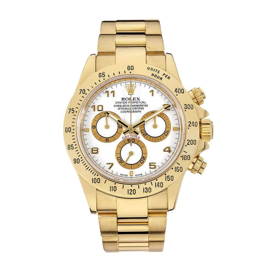rolex-daytona-cosmograph-116528-jf-yellow-gold-white-dial-oyster-replica.jpg Rolex Daytona Cosmograph 116528 Yellow Gold White Dial Oyster Replica - Image 1
