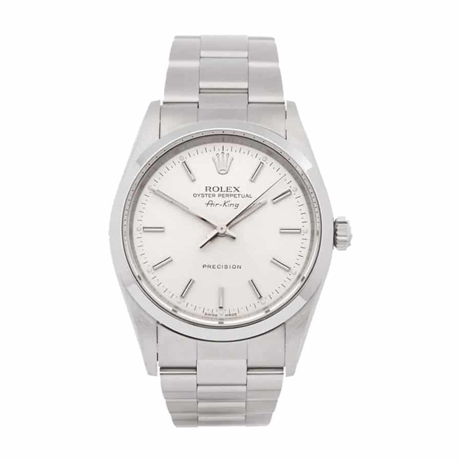 rolex-stainless-steel-air-king-white-dial-14000-oyster-replica.jpg Rolex Air King 14000 Stainless Steel White Dial Replica - Image 1